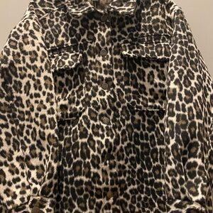Forever 21 Leopard Print Teddy Jacket